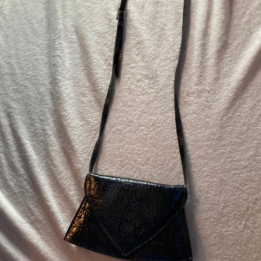 All black shoulder bag